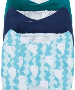 Frisco Washable Male Wrap, Whales, 3pk