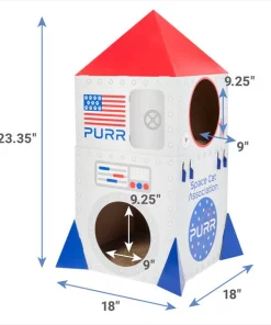 Frisco Spaceship Cardboard Cat House, 2-Story -Frisco Sales 2024 317721 PT1. SY630 V1642691035