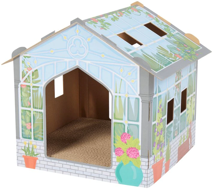 Frisco Greenhouse Cardboard Cat House 3 Frisco Greenhouse Cardboard Cat House
