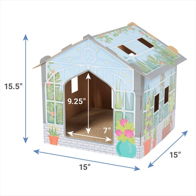 Frisco Greenhouse Cardboard Cat House 4 Frisco Greenhouse Cardboard Cat House - Image 2