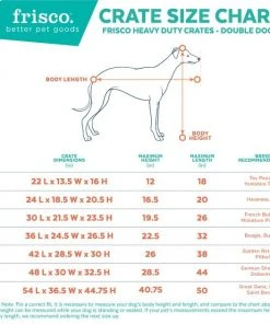 Frisco XX-Large Heavy Duty Enhanced Lock Double Door Wire Dog Crate, Fold & Carry Wire Dog Crate & Mat Kit, 54" -Frisco Sales 2024 318116 PT2. SY630 V1634322381