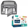 Frisco 4-Panel Plastic Exercise Playpen, Gray + Dog Training & Potty Pads, 22 x 23-in, 150 count, Unscented -Frisco Sales 2024 318958 MAIN. SY630 V1630362096
