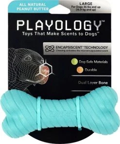 Frisco||Playology Frisco Fetch Squeaking Colorful Tennis Ball, 3-Pack + Playology All Natural Dual Layer Bone Dog Toy, Large, Peanut Butter Scented -Frisco Sales 2024 319022 PT4. SY630 V1630553211