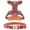 Frisco Outdoor Lightweight Ripstop Nylon Harness, Flamepoint Orange, Large, Neck: 18 to 28-in, Girth 24 to 34-in + Heathered Nylon Collar, Flamepoint Orange, Large, Neck: 18 -26-in, Width: 1-in -Frisco Sales 2024 319154 MAIN. SY630 V1631140597