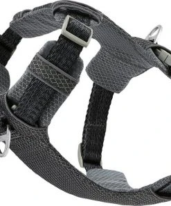Frisco Outdoor Lightweight Ripstop Nylon Harness, Storm Gray, Small, Neck: 13 to 19-in, Girth: 16 to 22-in + Heathered Dog Leash, Midnight Black, SM - Length: 6-ft, Width: 5/8-in -Frisco Sales 2024 319208 PT3. SY630 V1631153798