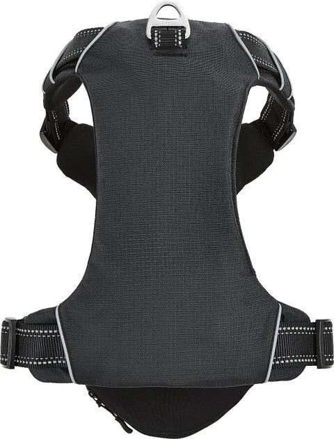 Frisco Outdoor Premium Ripstop Nylon Harness with Pocket, Midnight Black, XL - Girth: 32-44-in + Reflective Comfort Padded Dog Collar, Midnight Black, LG, Neck: 18 -26-in, Width: 1-in 5 Frisco Outdoor Premium Ripstop Nylon Harness with Pocket, Midnight Black, XL - Girth: 32-44-in + Reflective Comfort Padded Dog Collar, Midnight Black, LG, Neck: 18 -26-in, Width: 1-in - Image 3