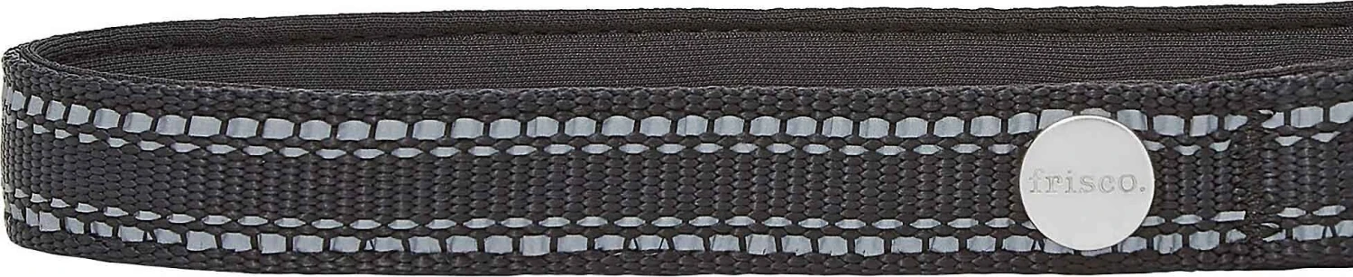 Frisco Outdoor Premium Ripstop Nylon Harness with Pocket, Midnight Black, XL - Girth: 32-44-in + Reflective Comfort Padded Dog Collar, Midnight Black, LG, Neck: 18 -26-in, Width: 1-in 9 Frisco Outdoor Premium Ripstop Nylon Harness with Pocket, Midnight Black, XL - Girth: 32-44-in + Reflective Comfort Padded Dog Collar, Midnight Black, LG, Neck: 18 -26-in, Width: 1-in - Image 7