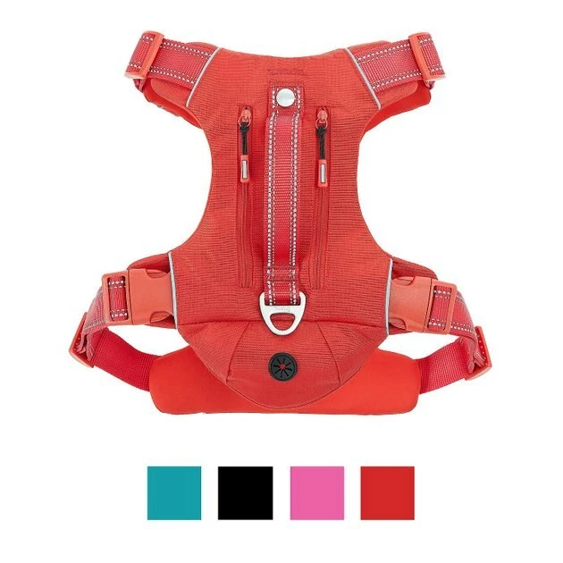 Frisco Outdoor Premium Ripstop Nylon Harness with Pocket, Sunset Orange, Extra Large, Neck: 22 to 34-in, Girth: 32 to 44-in + Waterproof Stinkproof PVC Rope Leash, Sunset Orange, 6 Ft. 4 Frisco Outdoor Premium Ripstop Nylon Harness with Pocket, Sunset Orange, Extra Large, Neck: 22 to 34-in, Girth: 32 to 44-in + Waterproof Stinkproof PVC Rope Leash, Sunset Orange, 6 Ft. - Image 2