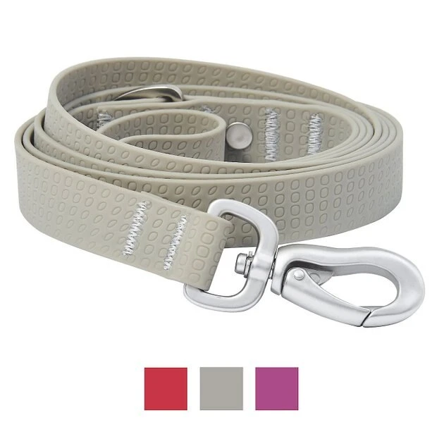 Frisco Outdoor Solid Textured Waterproof Stink Proof PVC Collar, Storm Gray, Extra Small - Neck: 8-12-in, Width: 5/8th-in + Dog Leash, Storm Gray, Small - Length: 6-ft, Width: 5/8-in 8 Frisco Outdoor Solid Textured Waterproof Stink Proof PVC Collar, Storm Gray, Extra Small - Neck: 8-12-in, Width: 5/8th-in + Dog Leash, Storm Gray, Small - Length: 6-ft, Width: 5/8-in - Image 6