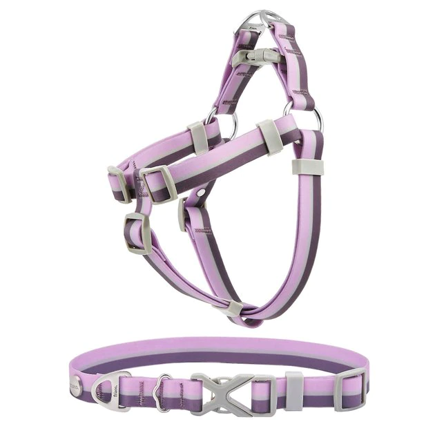 Frisco Outdoor Two Tone Waterproof Stinkproof PVC Harness, Shadow Purple, Small, Neck: 14 to 19-in, Girth: 16 to 23-in + Dog Collar, Boysenberry Purple, Small - Neck: 10½-14-in, Width: 5/8-in 3 Frisco Outdoor Two Tone Waterproof Stinkproof PVC Harness, Shadow Purple, Small, Neck: 14 to 19-in, Girth: 16 to 23-in + Dog Collar, Boysenberry Purple, Small - Neck: 10½-14-in, Width: 5/8-in