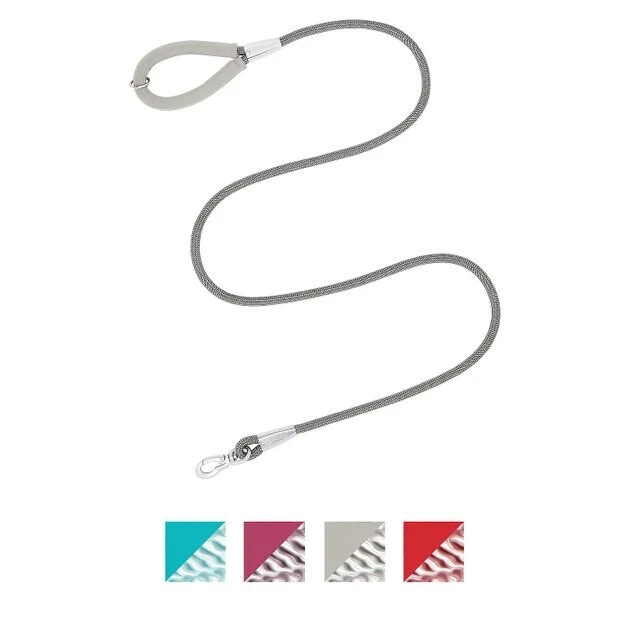 Frisco Outdoor Woven Jacquard Nylon Dog Collar, Forest Green, Large, Neck: 18 -26-in, Width: 1-in + Ultra Reflective Rope Leash With Padded Handle, Stone Gray, 6 - ft 8 Frisco Outdoor Woven Jacquard Nylon Dog Collar, Forest Green, Large, Neck: 18 -26-in, Width: 1-in + Ultra Reflective Rope Leash With Padded Handle, Stone Gray, 6 - ft - Image 6