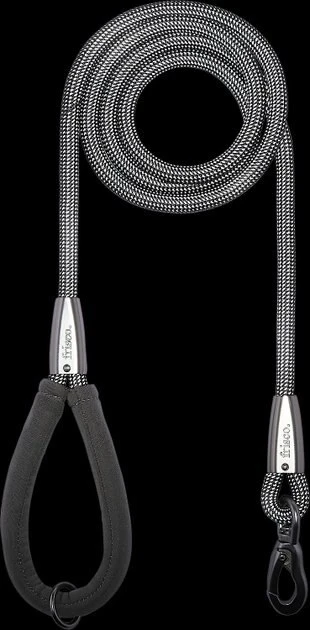 Frisco Outdoor Woven Jacquard Nylon Dog Collar, Forest Green, Large, Neck: 18 -26-in, Width: 1-in + Ultra Reflective Rope Leash With Padded Handle, Stone Gray, 6 - ft 10 Frisco Outdoor Woven Jacquard Nylon Dog Collar, Forest Green, Large, Neck: 18 -26-in, Width: 1-in + Ultra Reflective Rope Leash With Padded Handle, Stone Gray, 6 - ft - Image 8