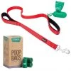 Frisco Traffic Leash with Padded Handles & Poop Bag Dispenser, Red, Length: 4-ft, Width: 1-in + Refill Dog Poop Bags, Scented, 120 count -Frisco Sales 2024 319522 MAIN. SY630 V1630623993