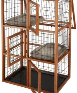 Frisco Collapsible Wood & Wire Cat Cage Playpen, 3 Level -Frisco Sales 2024 323215 PT3. SY630 V1645497221