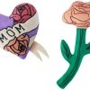 Frisco Mother's Day Rose & Heart Plush Squeaky Dog Toy, 2 count -Frisco Sales 2024 327033 MAIN. SY630 V1646947865