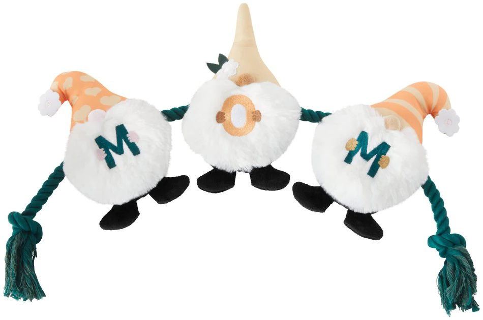 Frisco Mother's Day Gnomes Plush with Rope Squeaky Dog Toy 3 Frisco Mother's Day Gnomes Plush with Rope Squeaky Dog Toy