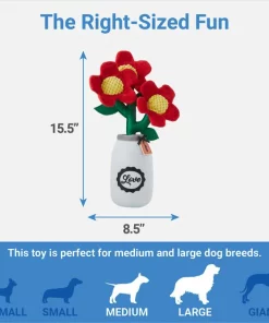 Frisco Mother's Day Mason Jar Flower Blooms Plush Squeaky Dog Toy -Frisco Sales 2024 327039 PT1. SY630 V1647618082