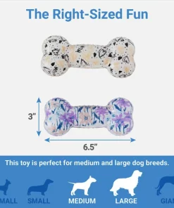 Frisco Mother's Day TPR Bone Squeaky Dog Toy, 2 count -Frisco Sales 2024 327041 PT1. SY630 V1647618083