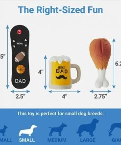 Frisco Dad's Essentials Latex Dog Toy, 3 count -Frisco Sales 2024 327045 PT1. SY630 V1648563987