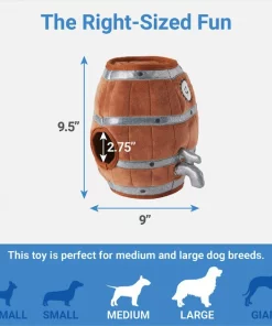 Frisco Beer & Keg Plush Squeaky Dog Toy, 4 count -Frisco Sales 2024 327047 PT2. SY630 V1648563981