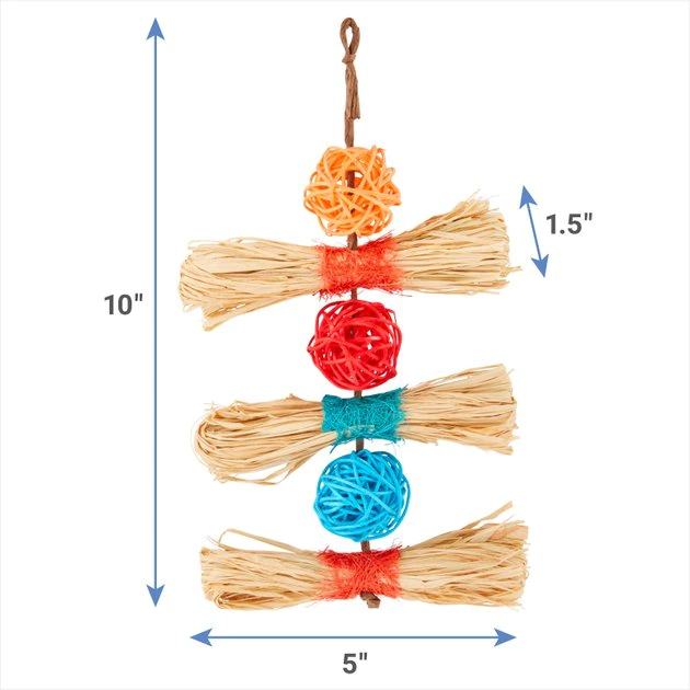 Frisco Small Pet Hanging Ball & Grass Chew Toy 4 Frisco Small Pet Hanging Ball & Grass Chew Toy - Image 2