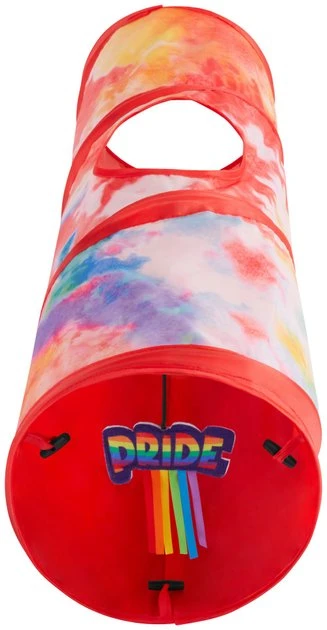 Frisco Pride Tie Dye Foldable Play Tunnel Cat Toy with Catnip 5 Frisco Pride Tie Dye Foldable Play Tunnel Cat Toy with Catnip - Image 3
