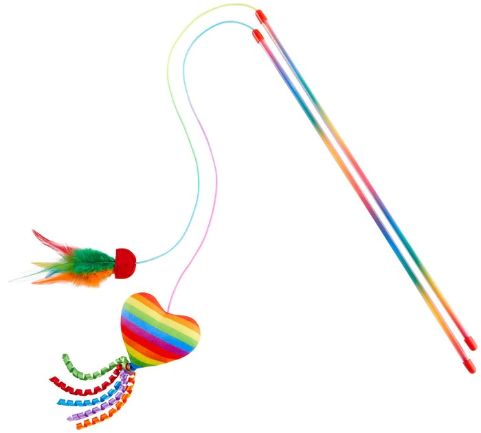 Frisco Pride Teaser Wand Cat Toy with Catnip, 2 count 3 Frisco Pride Teaser Wand Cat Toy with Catnip, 2 count