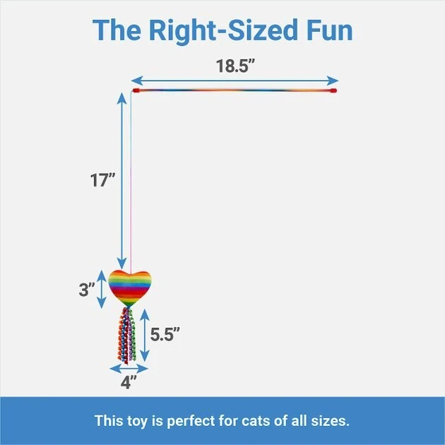 Frisco Pride Teaser Wand Cat Toy with Catnip, 2 count 5 Frisco Pride Teaser Wand Cat Toy with Catnip, 2 count - Image 3