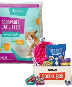 Goody Box||Frisco Goody Box Retro Toys & Treats + Frisco Multi-Cat Unscented Clumping Clay Cat Litter