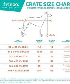 Frisco Fold & Carry Double Door Collapsible Wire Dog Crate -Frisco Sales 2024 88786 PT2. SY630 V1568052790