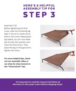 Frisco Steel-Framed Elevated Dog Bed -Frisco Sales 2024 99229 PT5. SY630 V1578443335